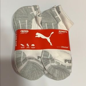Puma White Low Cut Socks